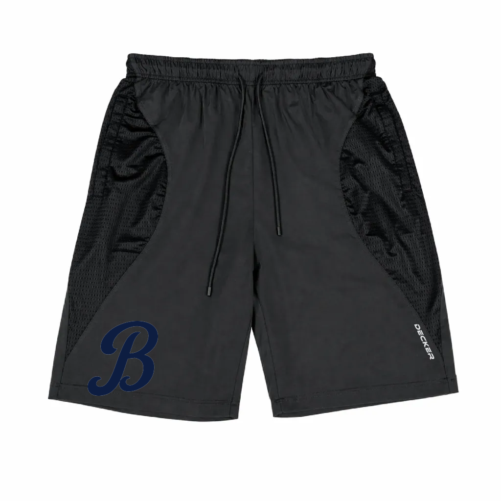 [CUS-DFW-SHOR-PER-CRV-BLK-YXS-LOGO1] Decker Shorts (Curve Shorts) (Black, Youth XS, Logo 1)